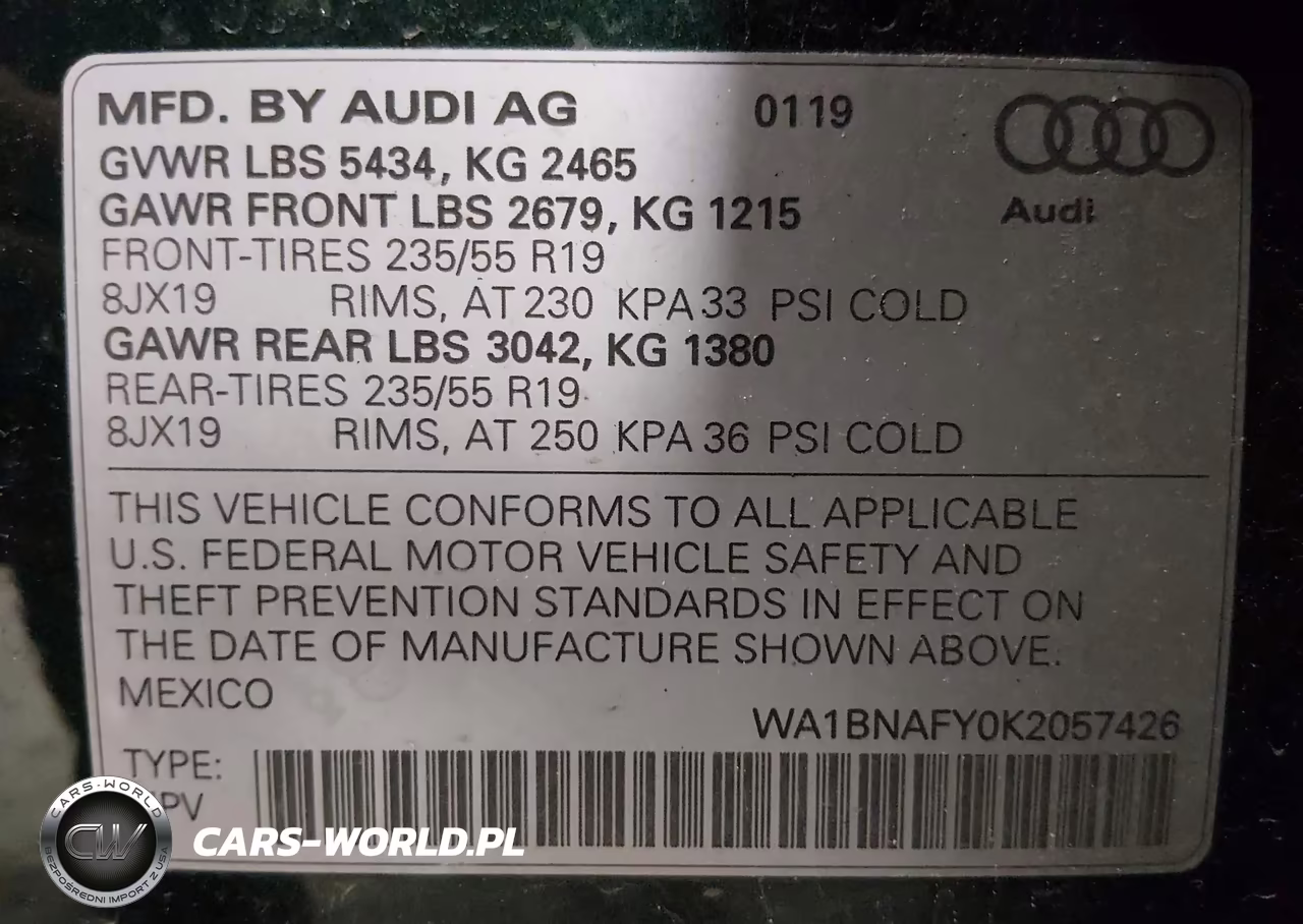 2019 Audi Q5 45 Premium VIN:WA1BNAFY0K2057426 - 9