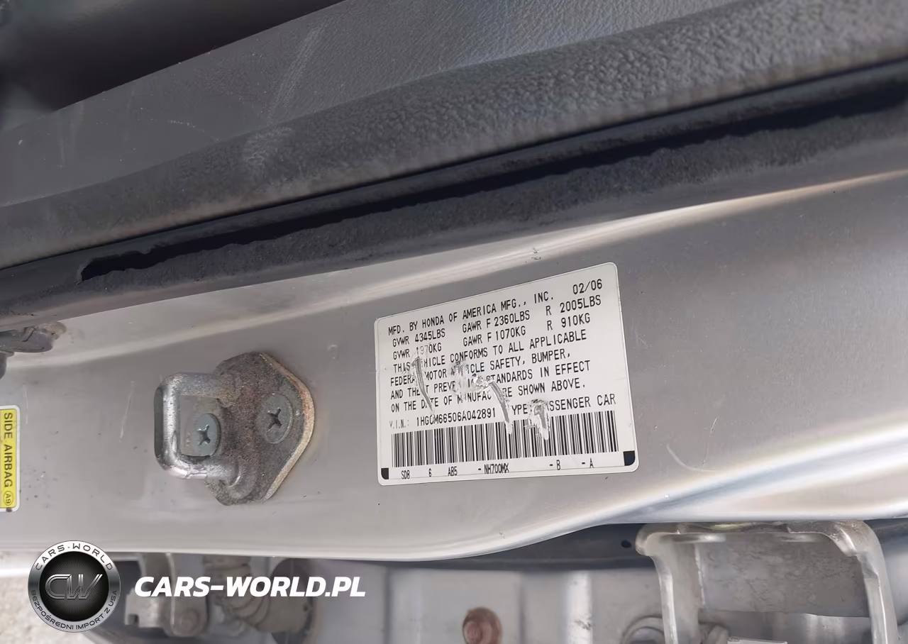 2006 Honda Accord 3.0 Ex VIN:1HGCM66506A042891 - 9