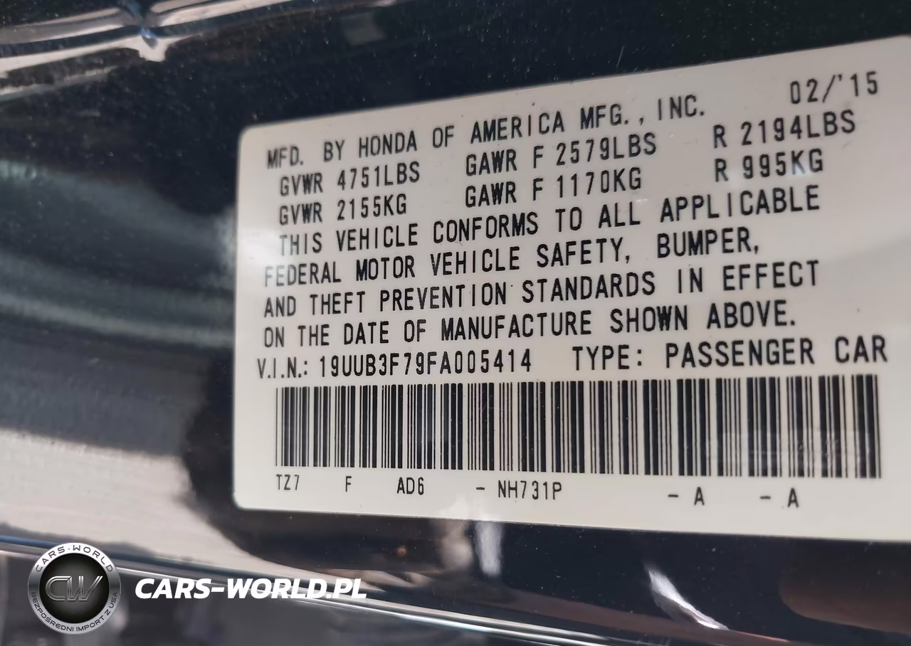2015 Acura Tlx Advance VIN:19UUB3F79FA005414 - 9