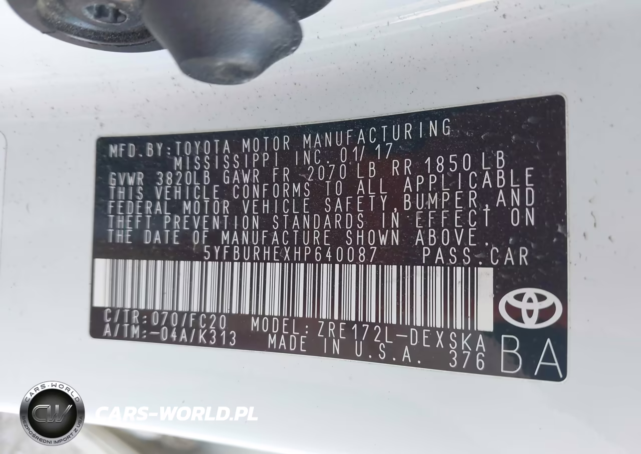 2017 Toyota Corolla Se VIN:5YFBURHEXHP640087 - 9