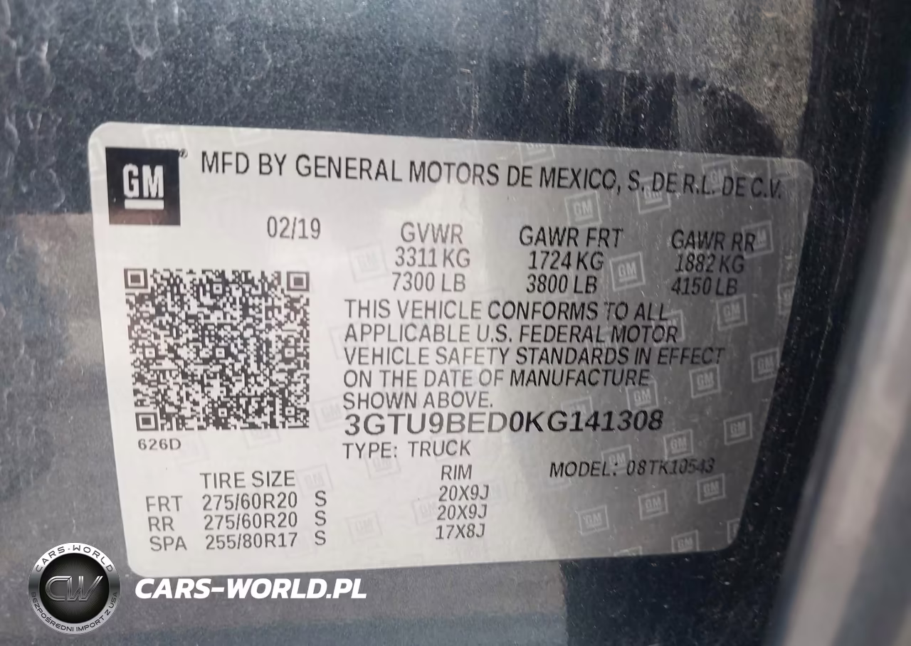 2019 GMC Sierra 1500 Sle VIN:3GTU9BED0KG141308 - 9