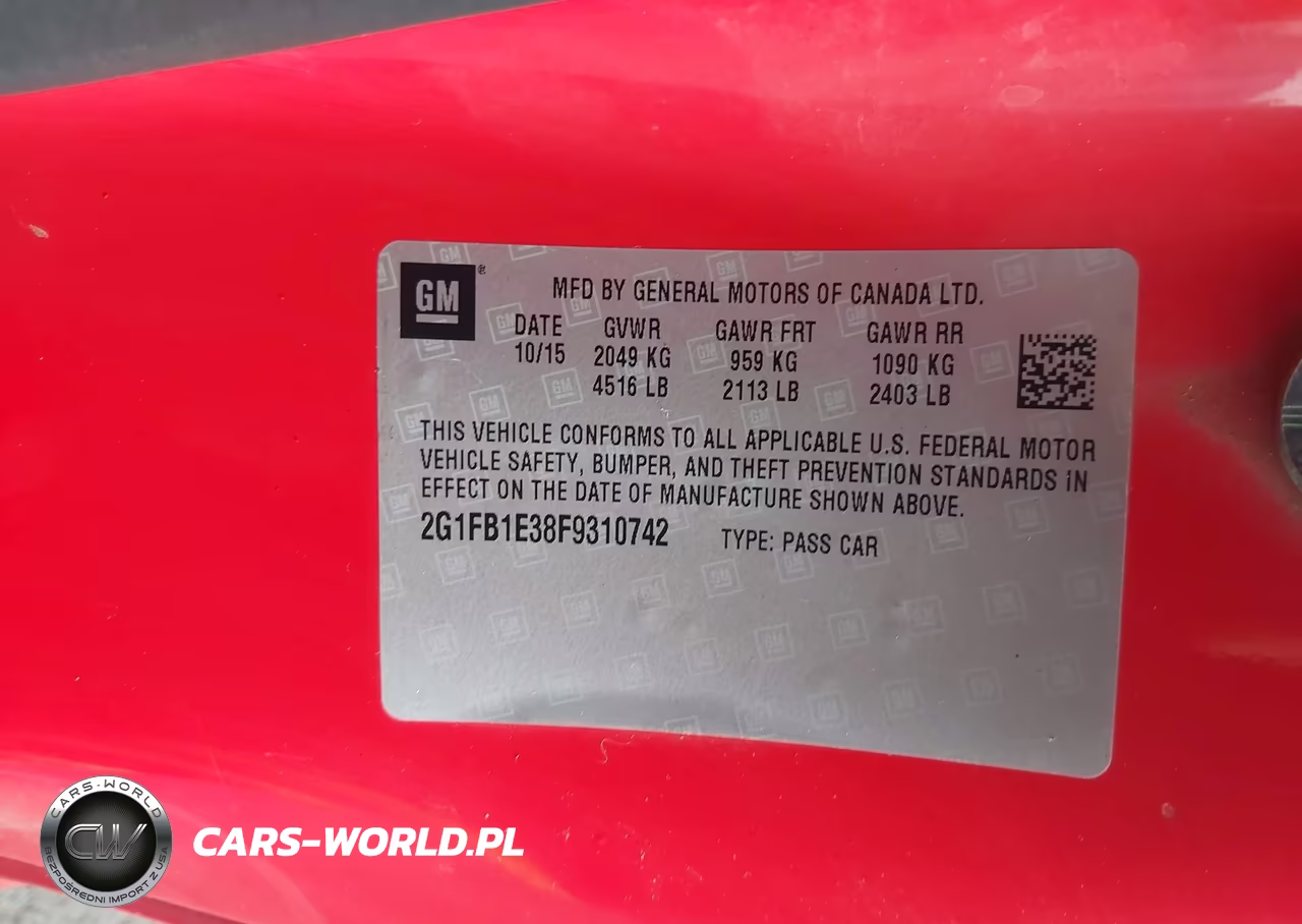 2015 Chevrolet Camaro 2Ls VIN:2G1FB1E38F9310742 - 9