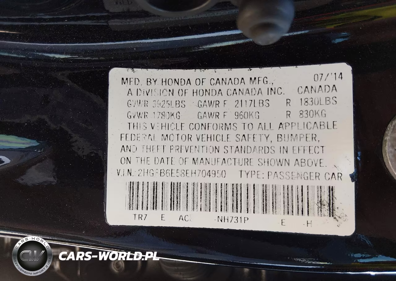 2014 Honda Civic Si VIN:2HGFB6E58EH704950 - 9
