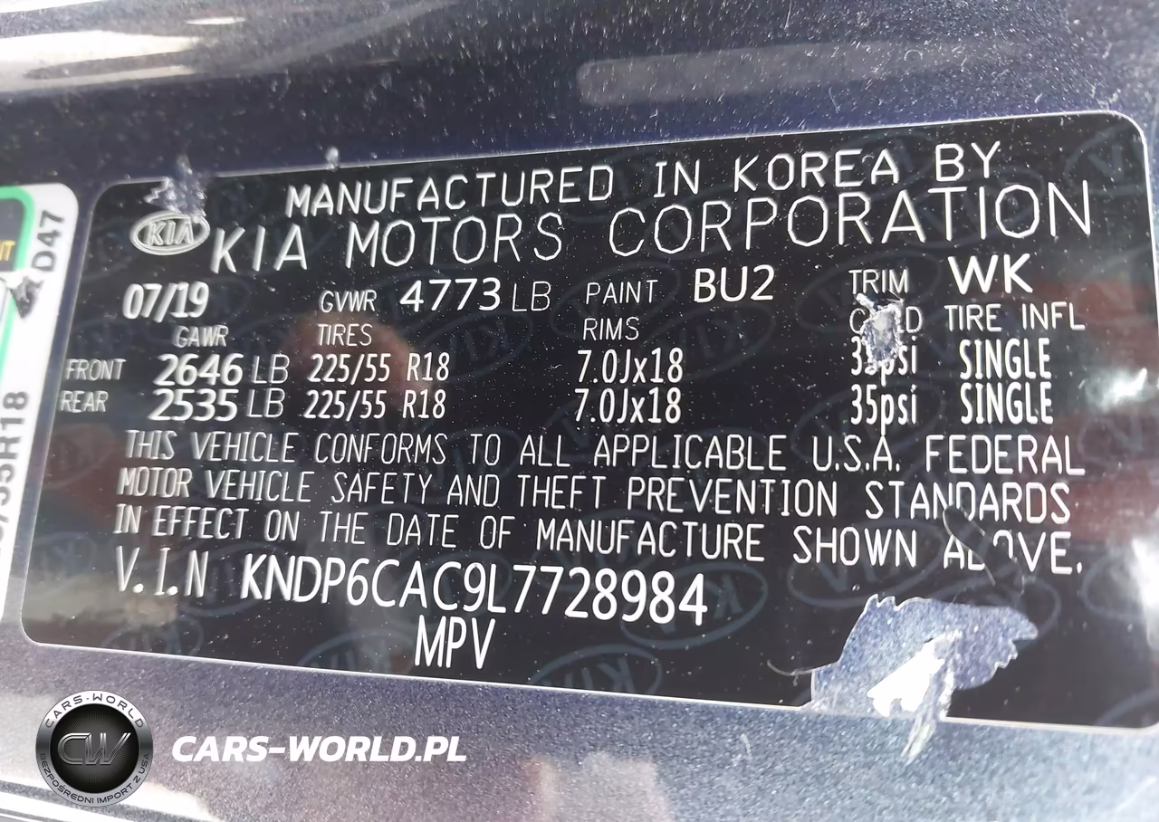 2020 Kia Sportage S VIN:KNDP6CAC9L7728984 - 9