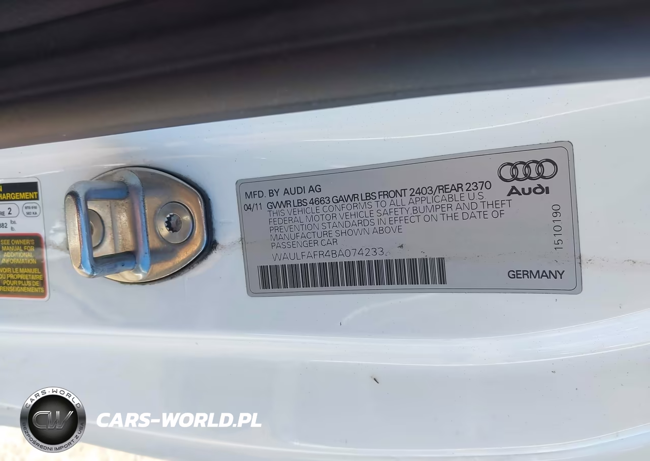 2011 Audi A5 2.0T Premium VIN:WAULFAFR4BA074233 - 9