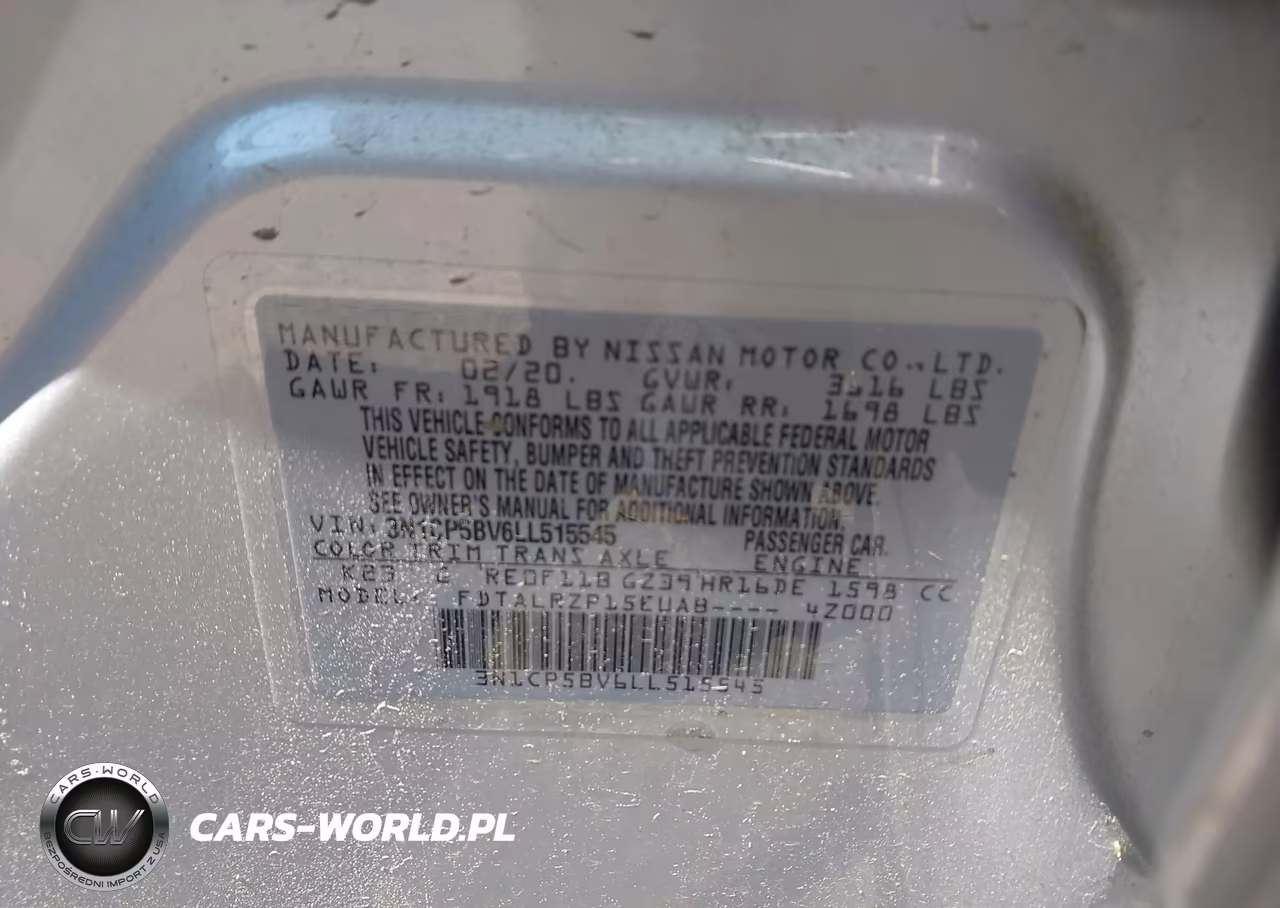 2020 Nissan Kicks S VIN:3N1CP5BV6LL515545 - 9