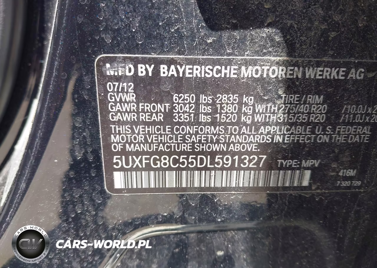 2013 BMW X6 xDrive50I VIN:5UXFG8C55DL591327 - 9