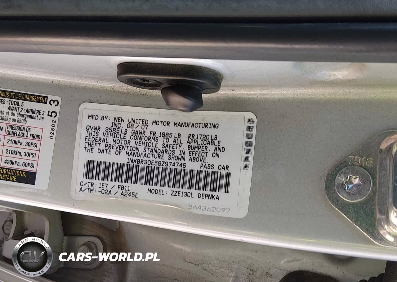 2008 Toyota Corolla Le VIN:1NXBR30E58Z974746 - 9