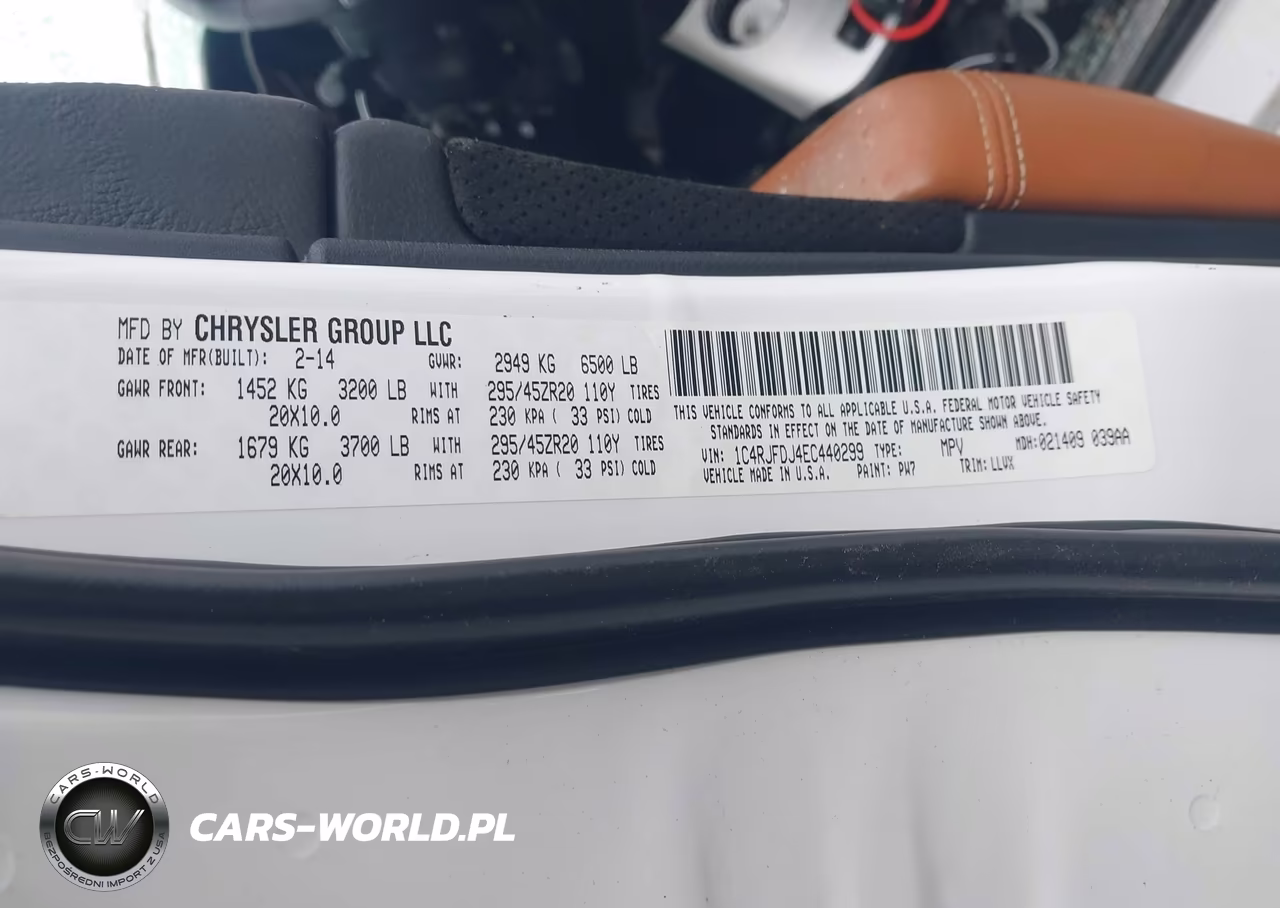 2014 Jeep Grand Cherokee Srt8 VIN:1C4RJFDJ4EC440299 - 9