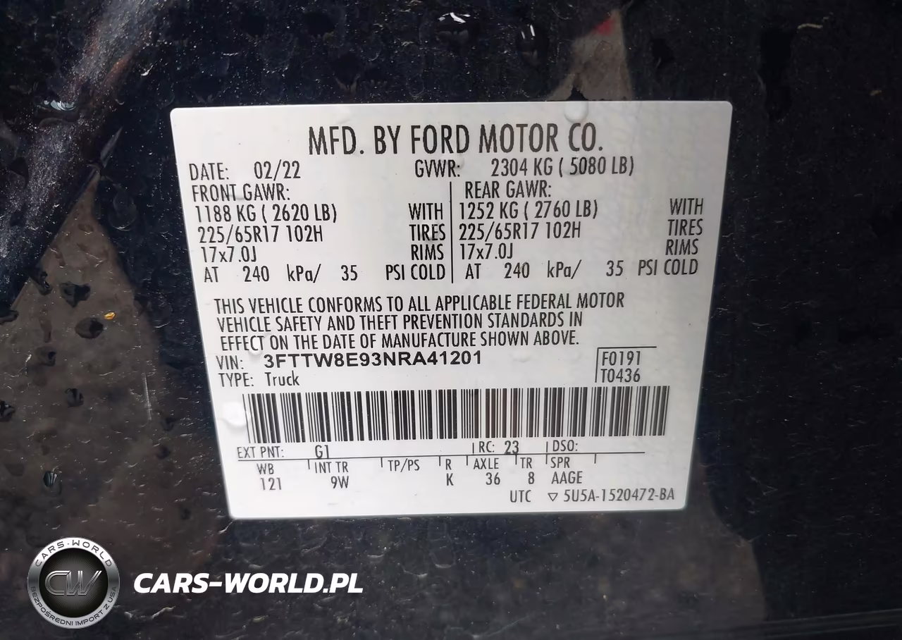 2022 Ford Maverick Xl VIN:3FTTW8E93NRA41201 - 9