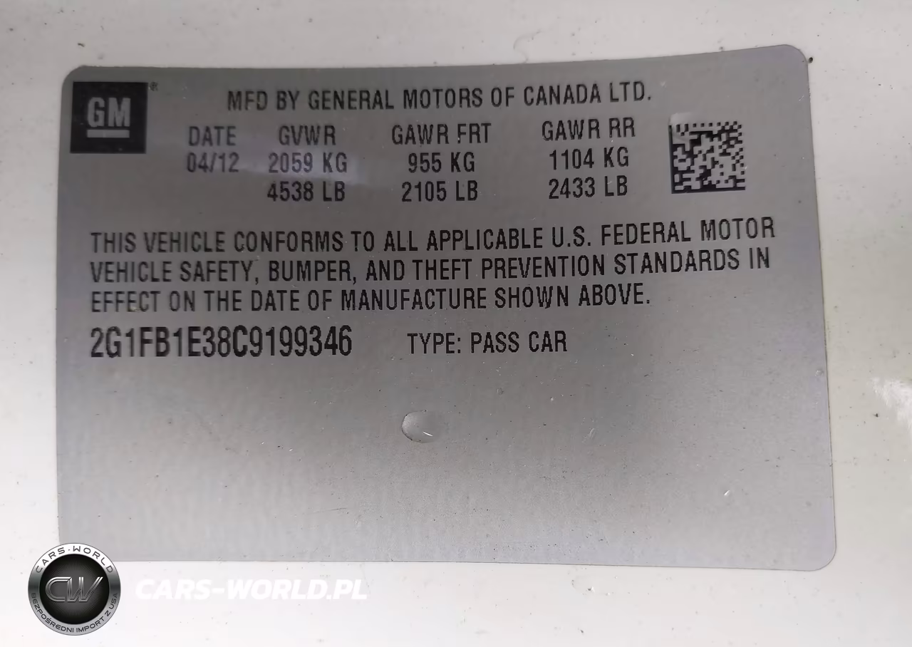 2012 Chevrolet Camaro 1Lt VIN:2G1FB1E38C9199346 - 9