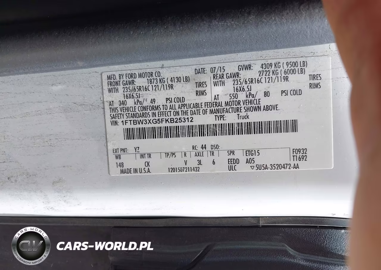 2015 Ford Transit-350 VIN:1FTBW3XG5FKB25312 - 9