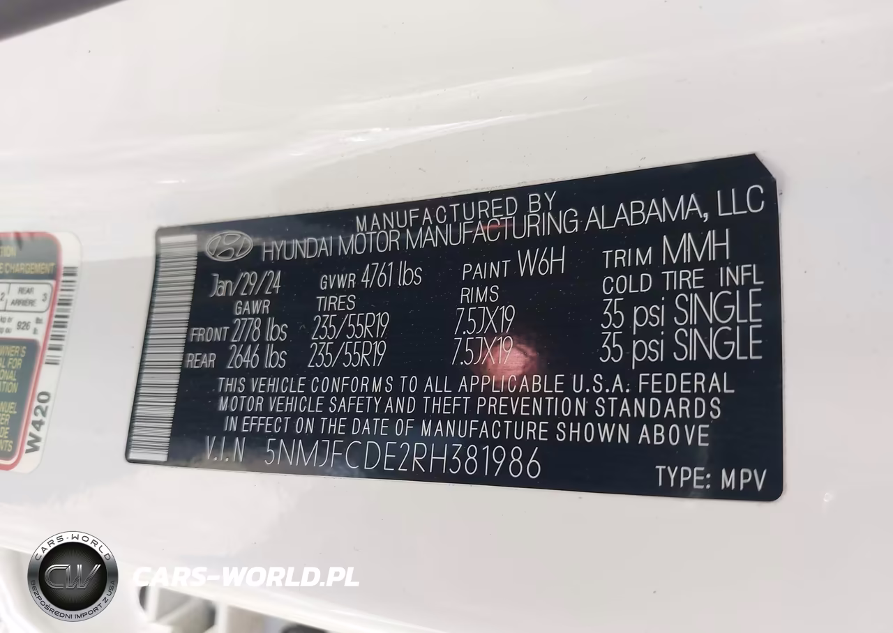 2024 Hyundai Tucson Sel VIN:5NMJFCDE2RH381986 - 9