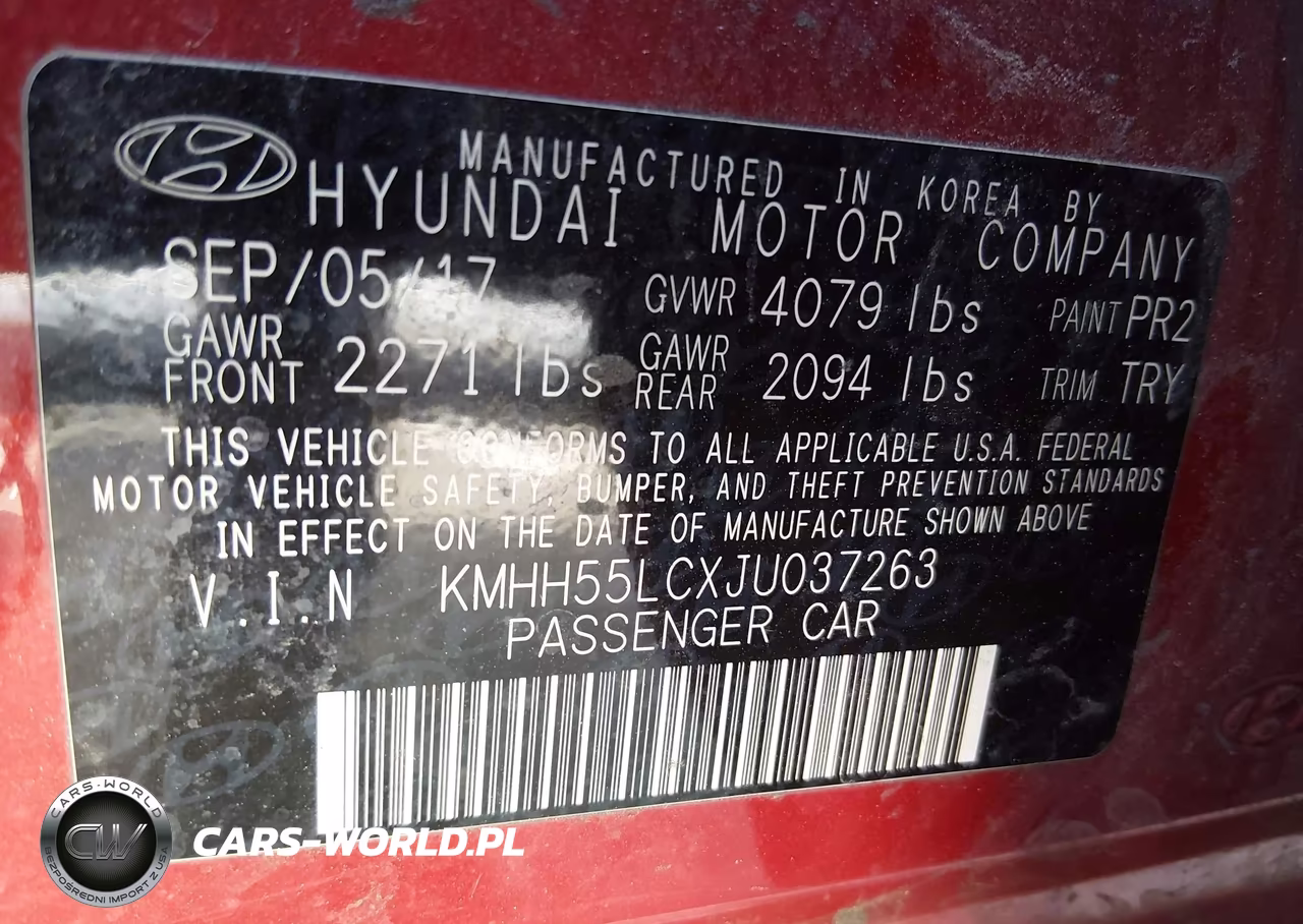 2018 Hyundai Elantra Gt Sport VIN:KMHH55LCXJU037263 - 9
