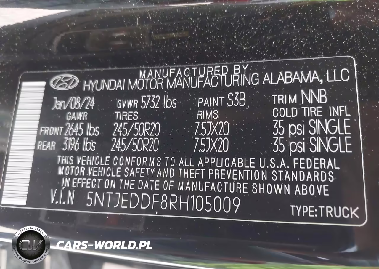 2024 Hyundai Santa Cruz Limited VIN:5NTJEDDF8RH105009 - 9