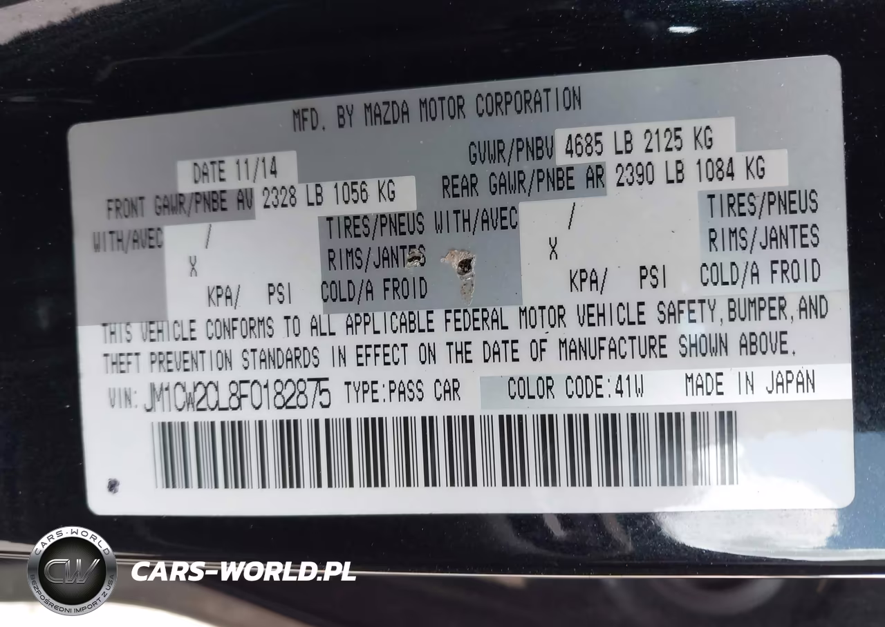 2015 Mazda Mazda5 Touring VIN:JM1CW2CL8F0182875 - 9