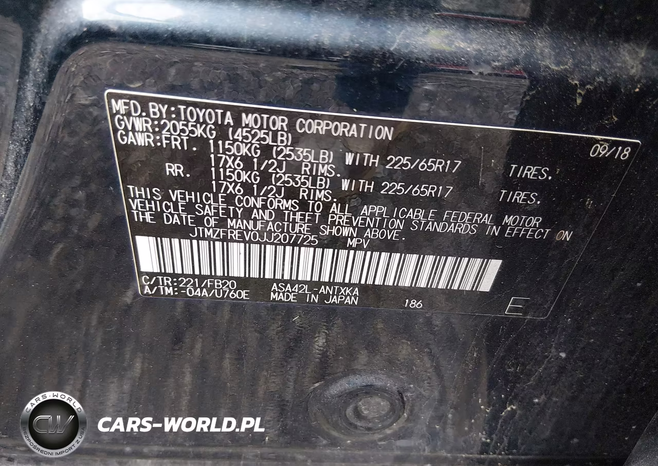 2018 Toyota Rav4 Le VIN:JTMZFREV0JJ207725 - 9