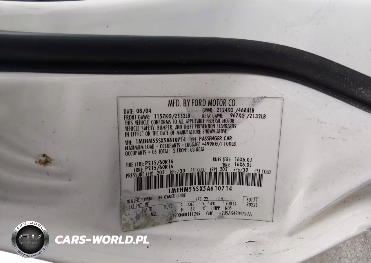 2005 Mercury Sable Ls VIN:1MEHM55SX5A610714 - 9