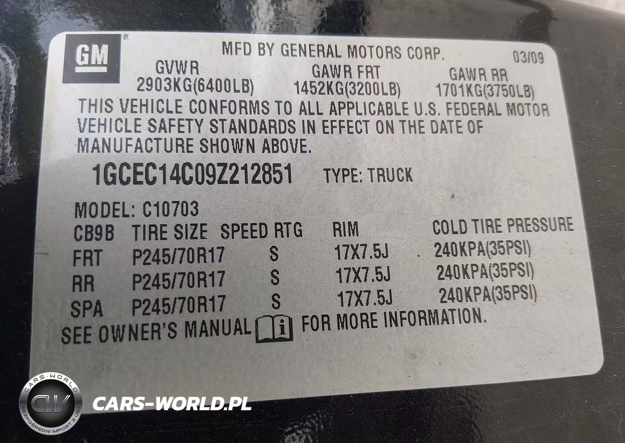 2009 Chevrolet Silverado 1500 Work Truck VIN:1GCEC14C09Z212851 - 9