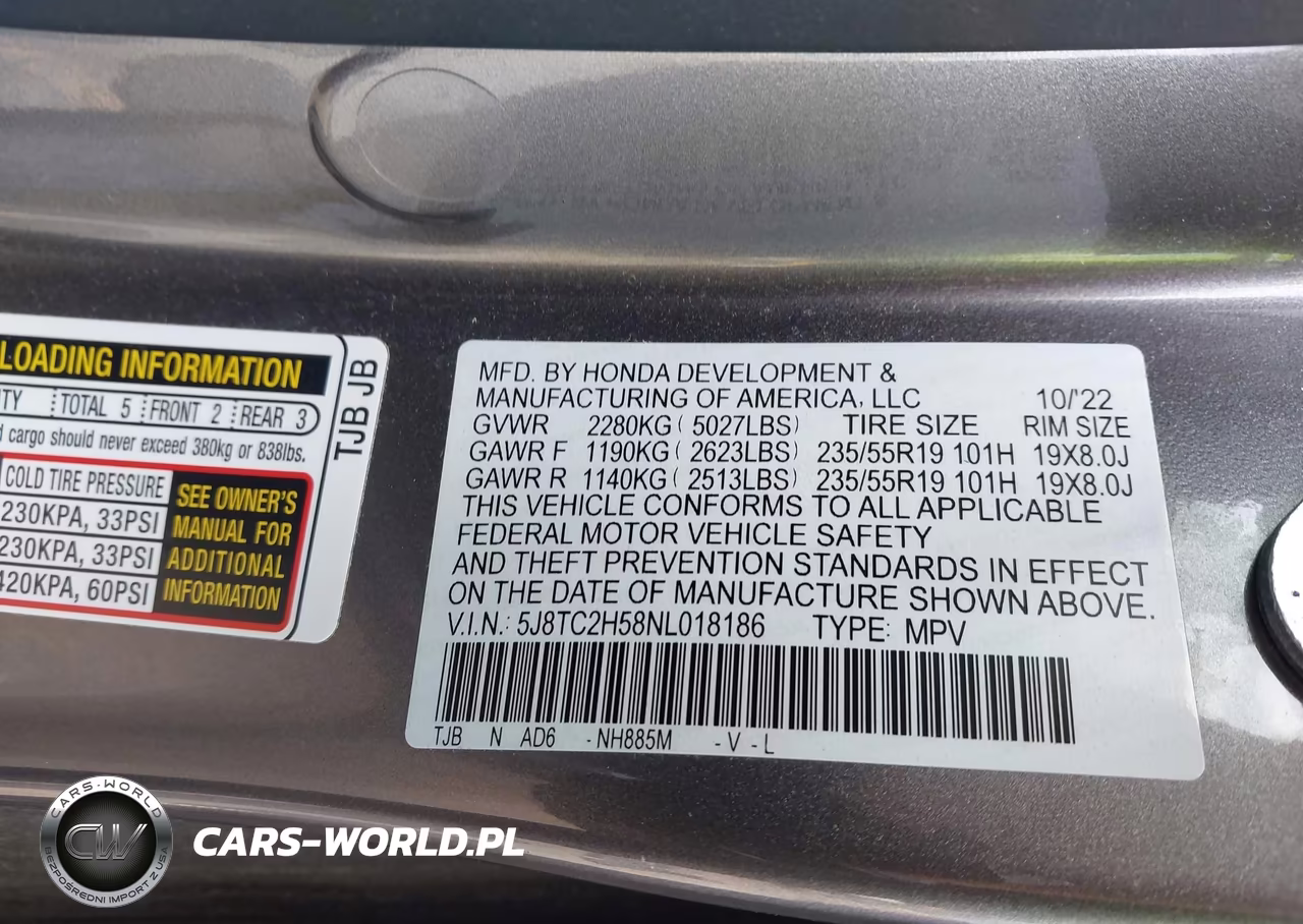 2022 Acura Rdx Technology Package VIN:5J8TC2H58NL018186 - 9