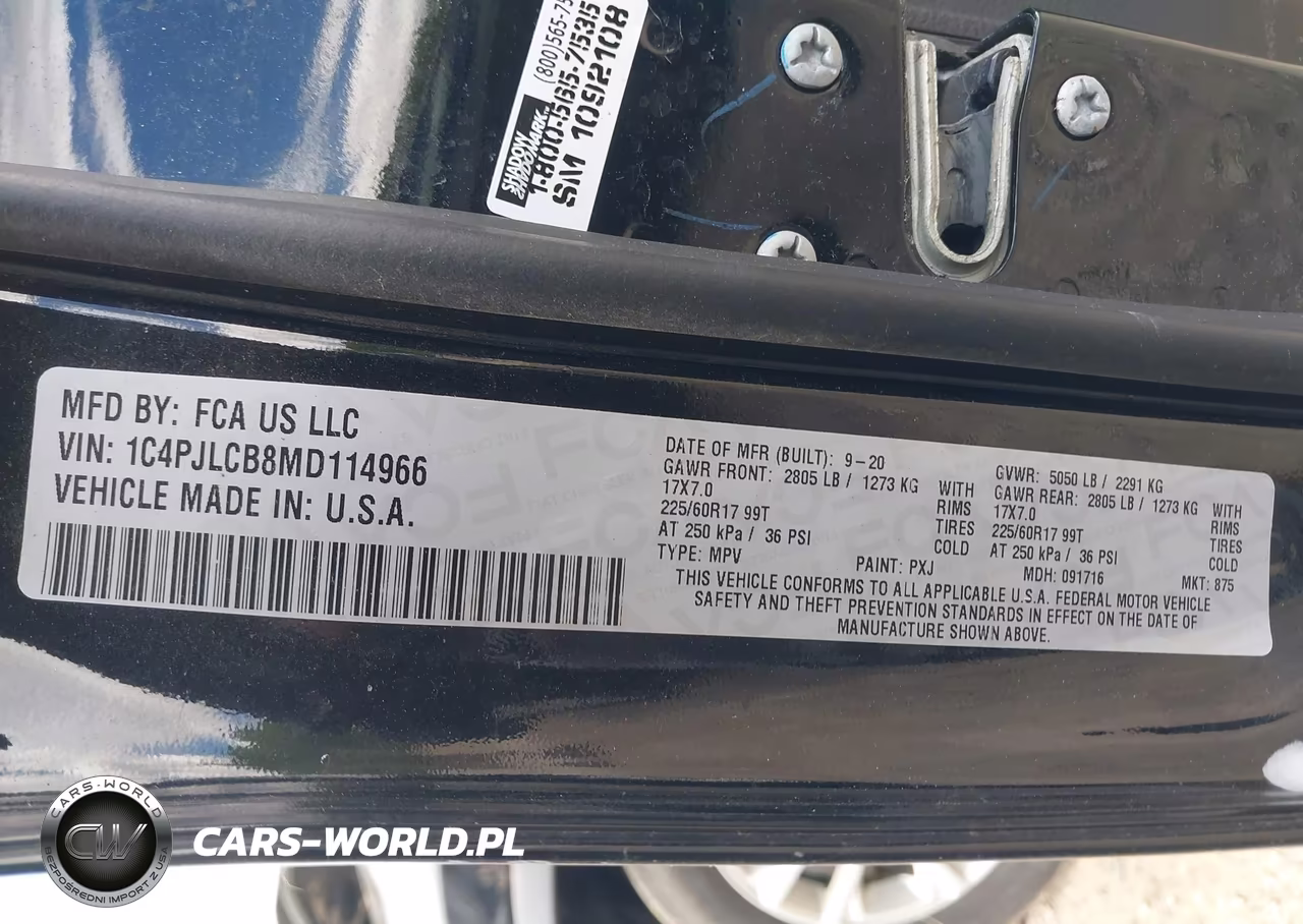 2021 Jeep Cherokee Latitude Fwd VIN:1C4PJLCB8MD114966 - 9