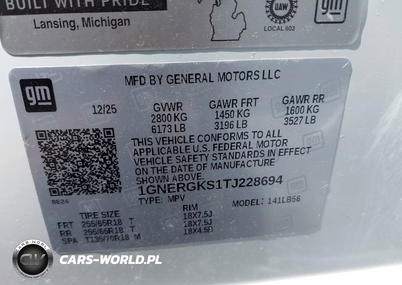 2026 Chevrolet Traverse Fwd Lt VIN:1GNERGKS1TJ228694 - 9