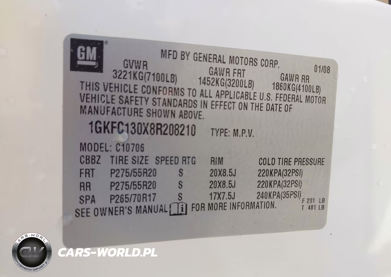 2008 GMC Yukon Slt VIN:1GKFC130X8R208210 - 9