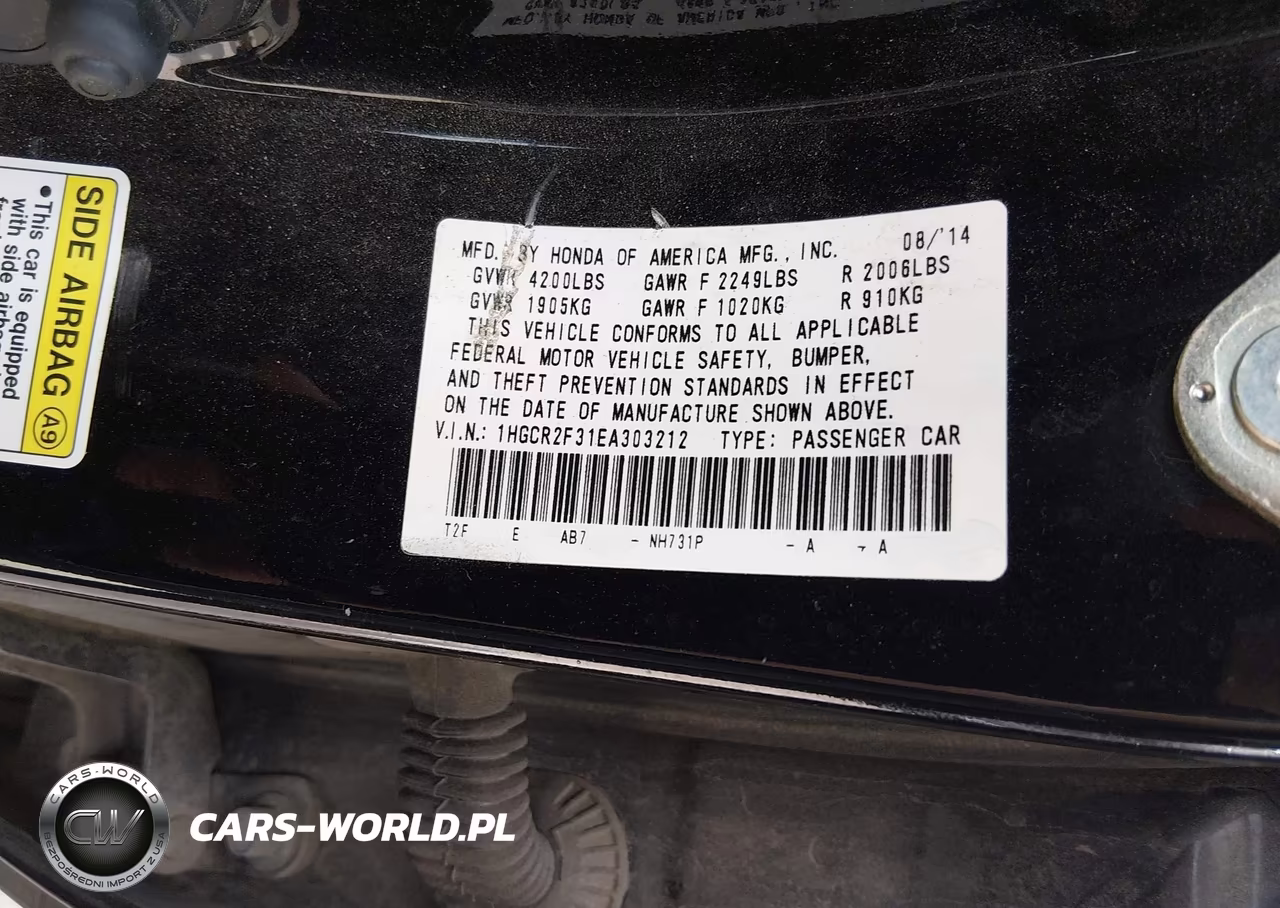 2014 Honda Accord Lx VIN:1HGCR2F31EA303212 - 9