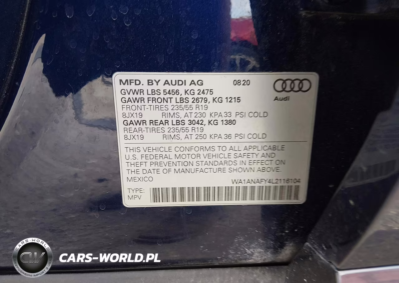 2020 Audi Q5 Premium 45 Tfsi Quattro S Tronic VIN:WA1ANAFY4L2116104 - 9