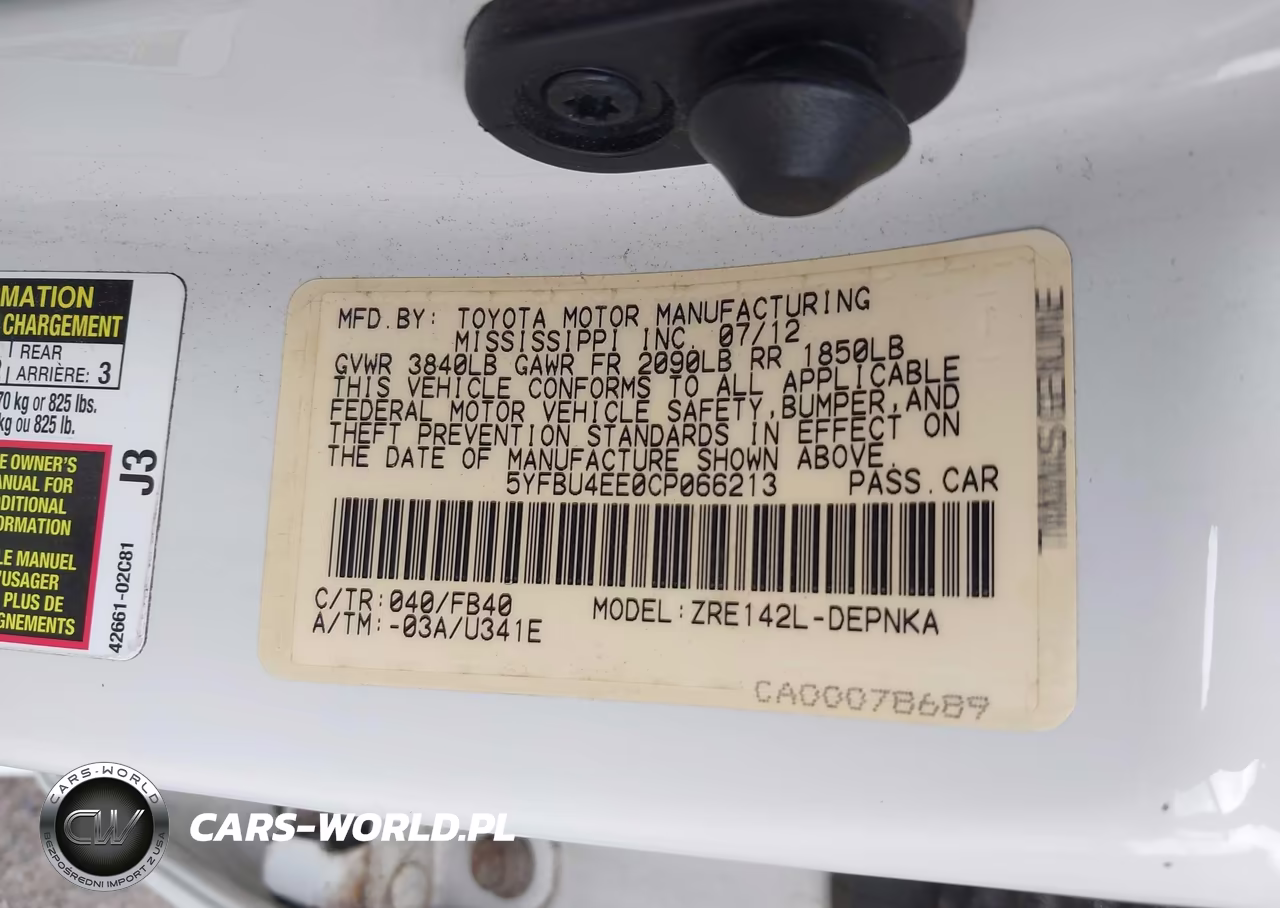 2012 Toyota Corolla Le VIN:5YFBU4EE0CP066213 - 9