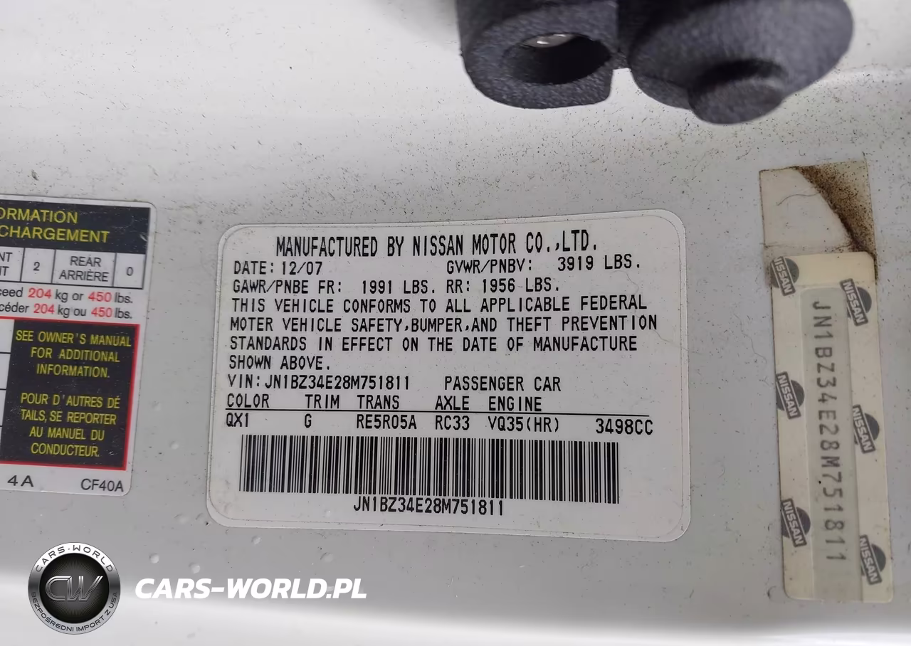2008 Nissan 350Z Enthusiast VIN:JN1BZ34E28M751811 - 9