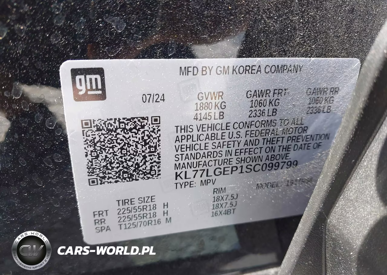 2025 Chevrolet Trax Fwd 1Rs VIN:KL77LGEP1SC099799 - 9