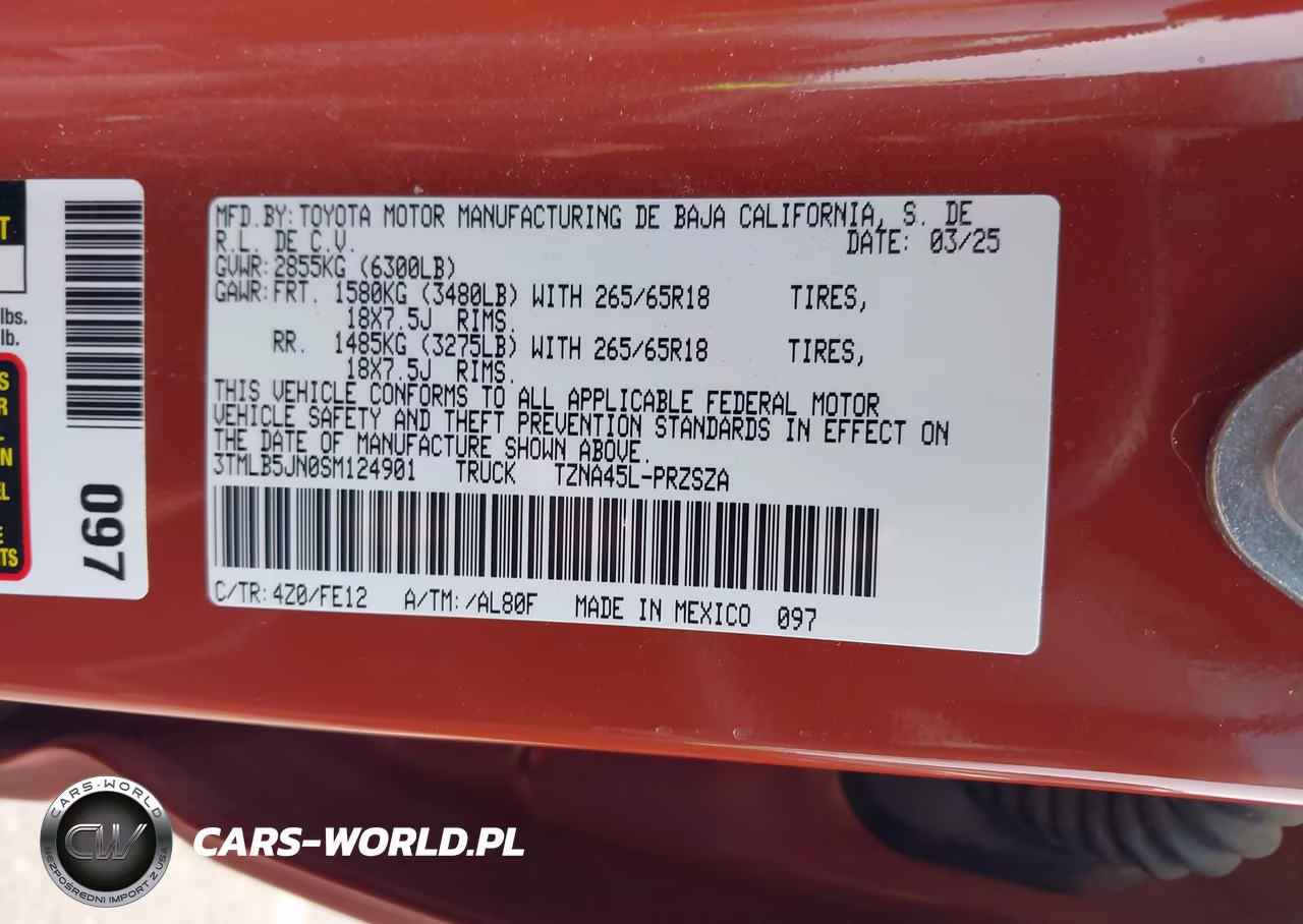 2025 Toyota Tacoma Trd Sport VIN:3TMLB5JN0SM124901 - 9