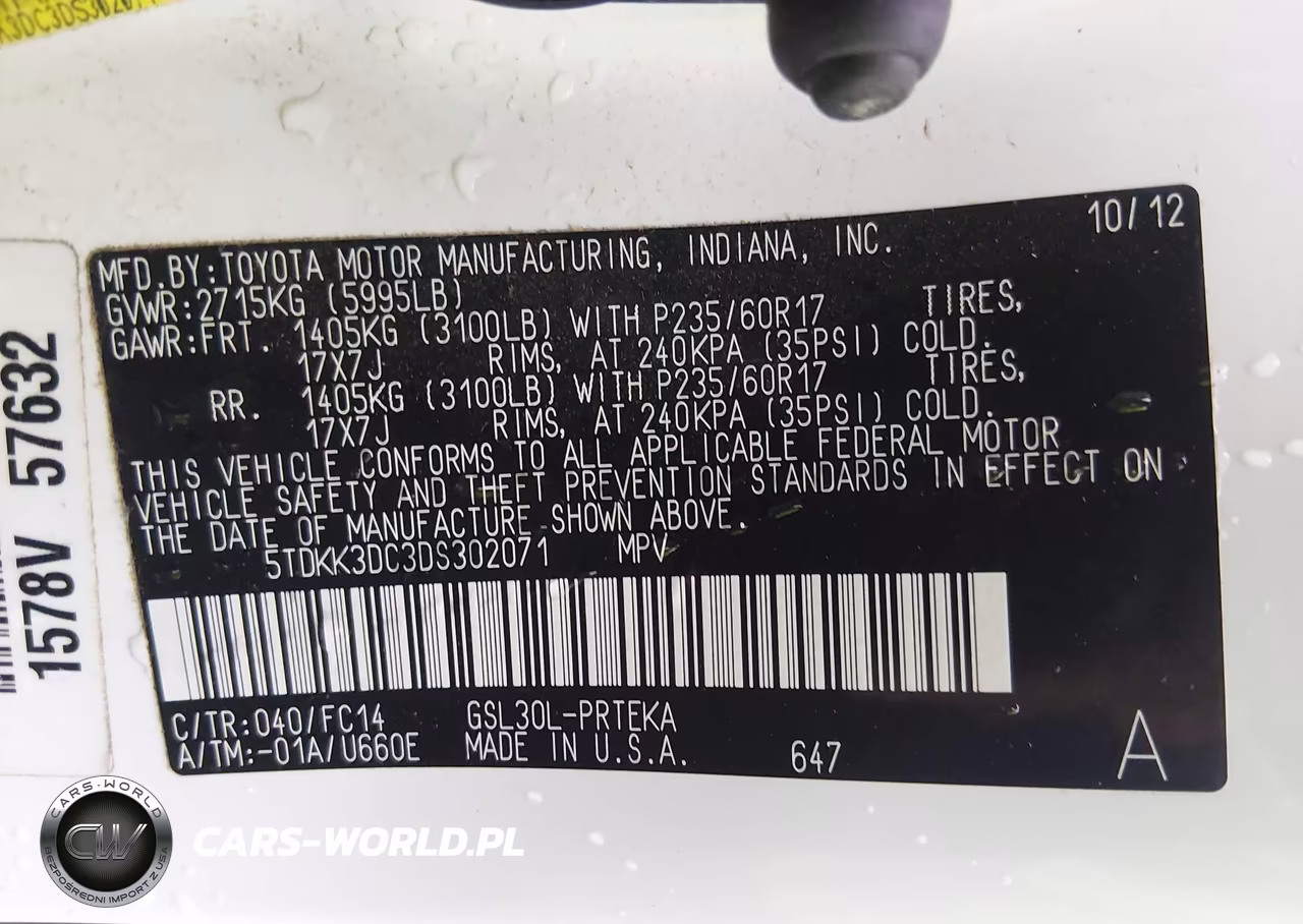 2013 Toyota Sienna Le V6 8 Passenger VIN:5TDKK3DC3DS302071 - 9