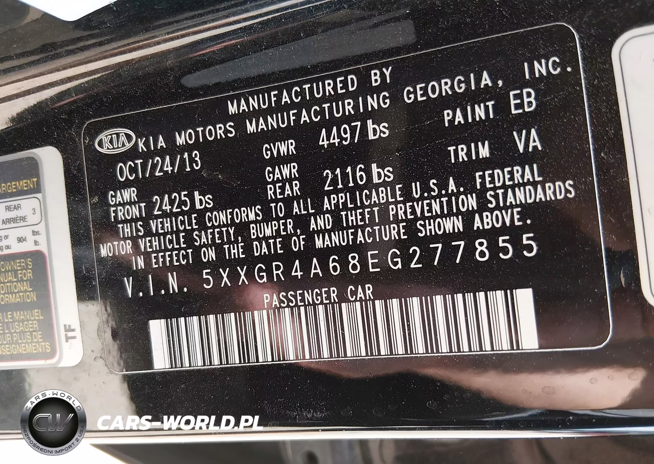 2014 Kia Optima Sxl Turbo VIN:5XXGR4A68EG277855 - 9
