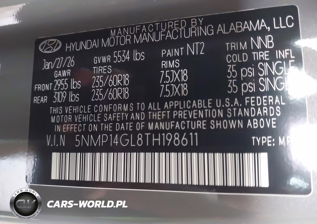 2026 Hyundai Santa Fe Se VIN:5NMP14GL8TH198611 - 9