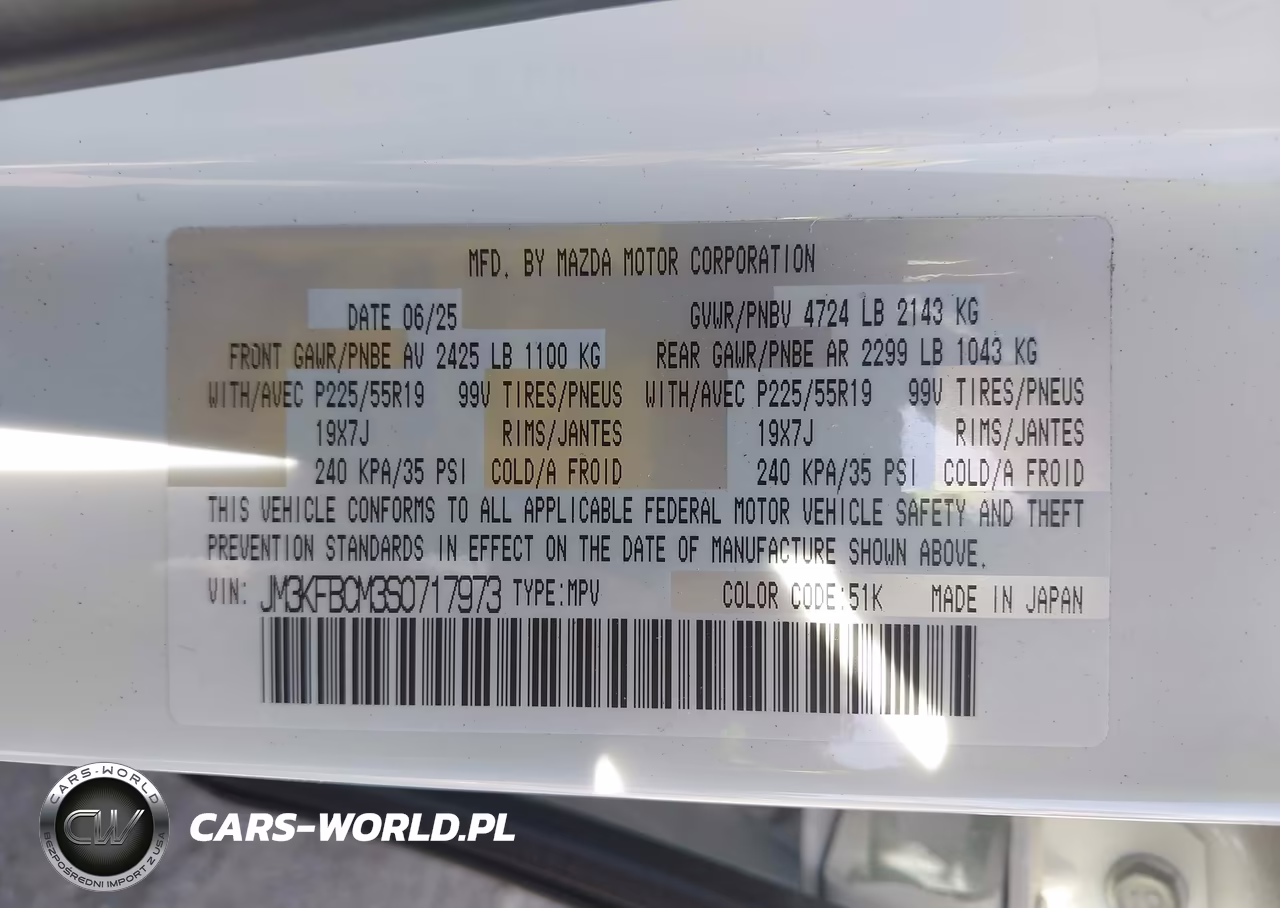2025 Mazda Cx-5 2.5 S Carbon Edition VIN:JM3KFBCM3S0717973 - 9