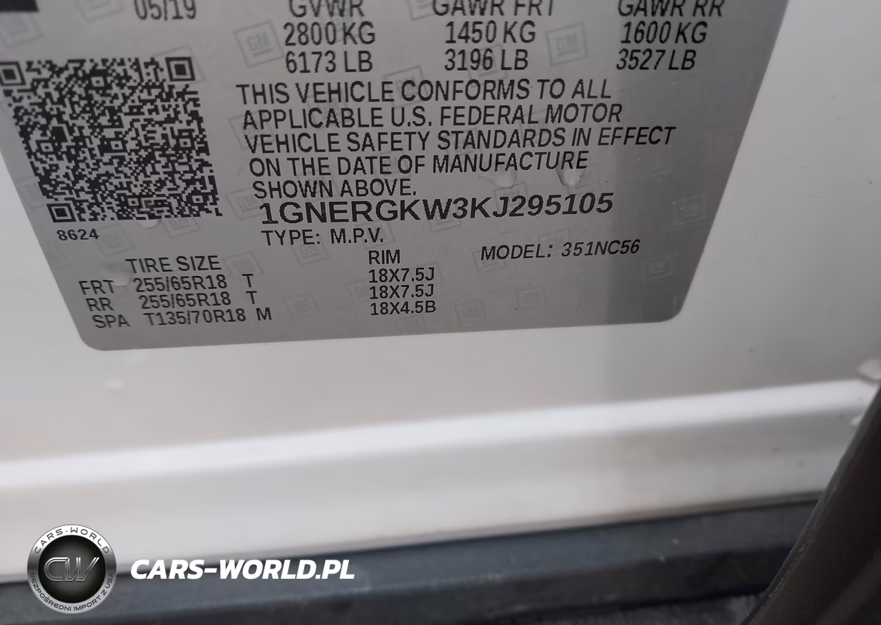 2019 Chevrolet Traverse 1Lt VIN:1GNERGKW3KJ295105 - 9