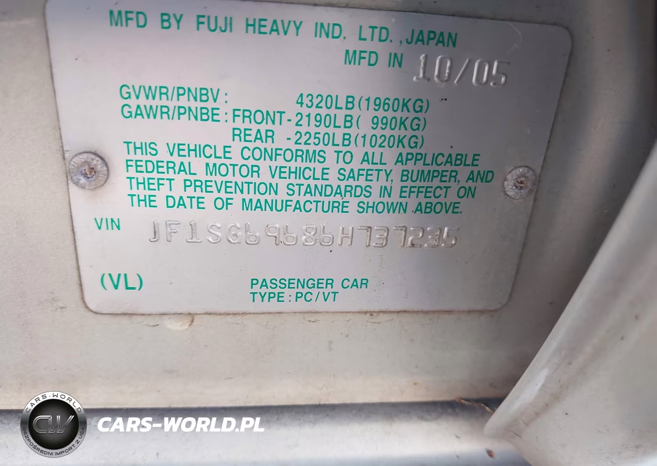 2006 Subaru Forester 2.5Xt Limited VIN:JF1SG69686H737235 - 9