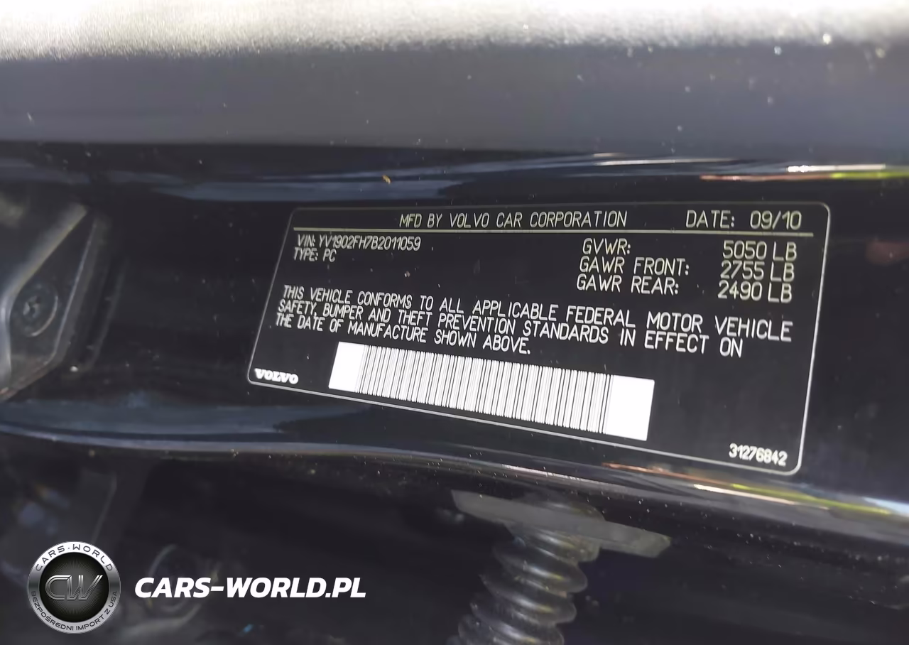 2011 Volvo S60 T6 VIN:YV1902FH7B2011059 - 9