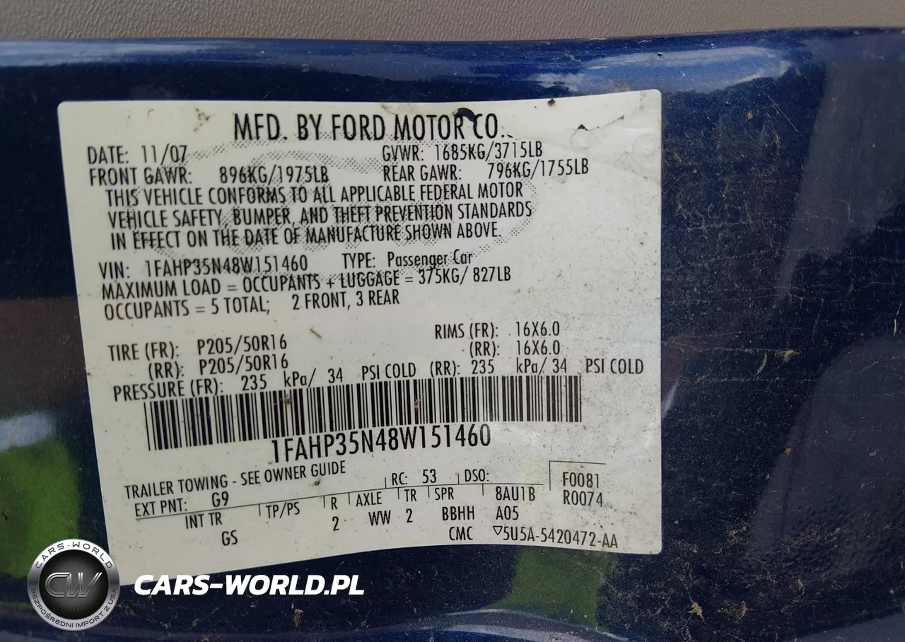 2008 Ford Focus Se-Ses VIN:1FAHP35N48W151460 - 9