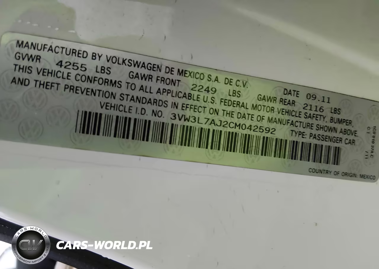 2012 Volkswagen Jetta 2.0L Tdi VIN:3VW3L7AJ2CM042592 - 9
