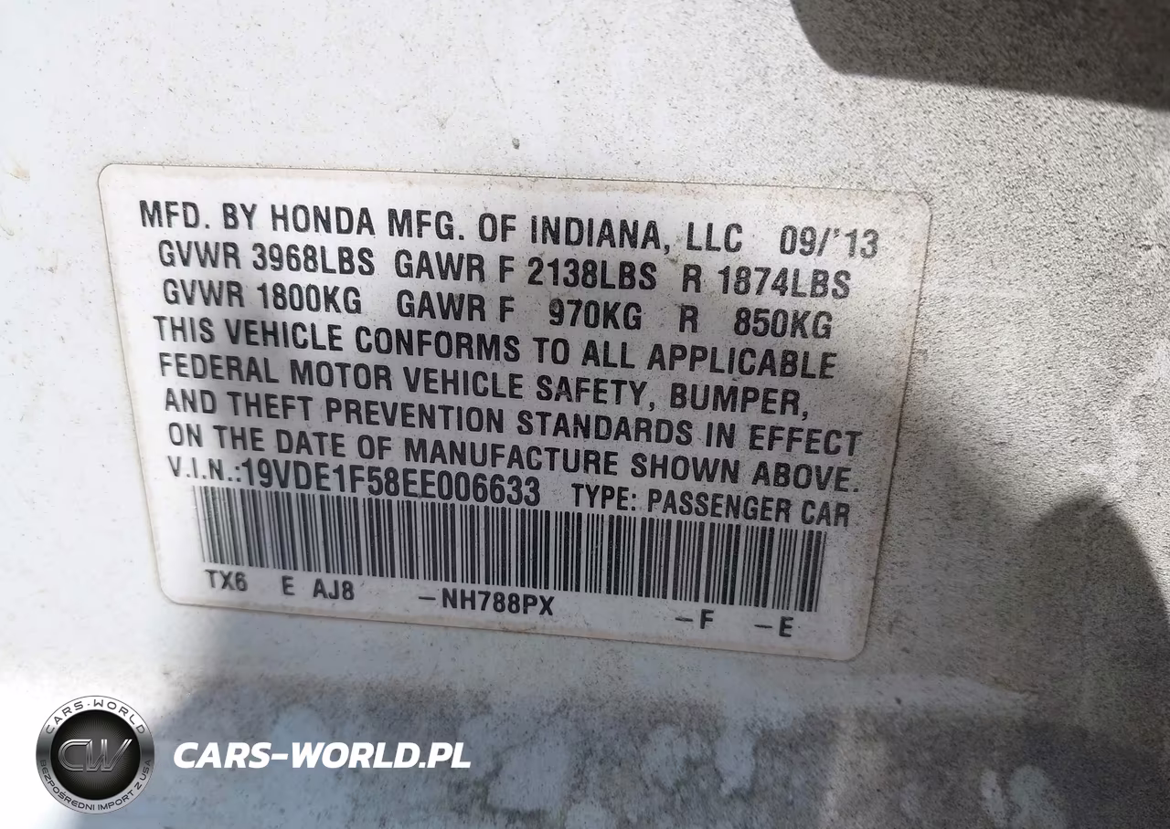 2014 Acura Ilx 2.0L VIN:19VDE1F58EE006633 - 9
