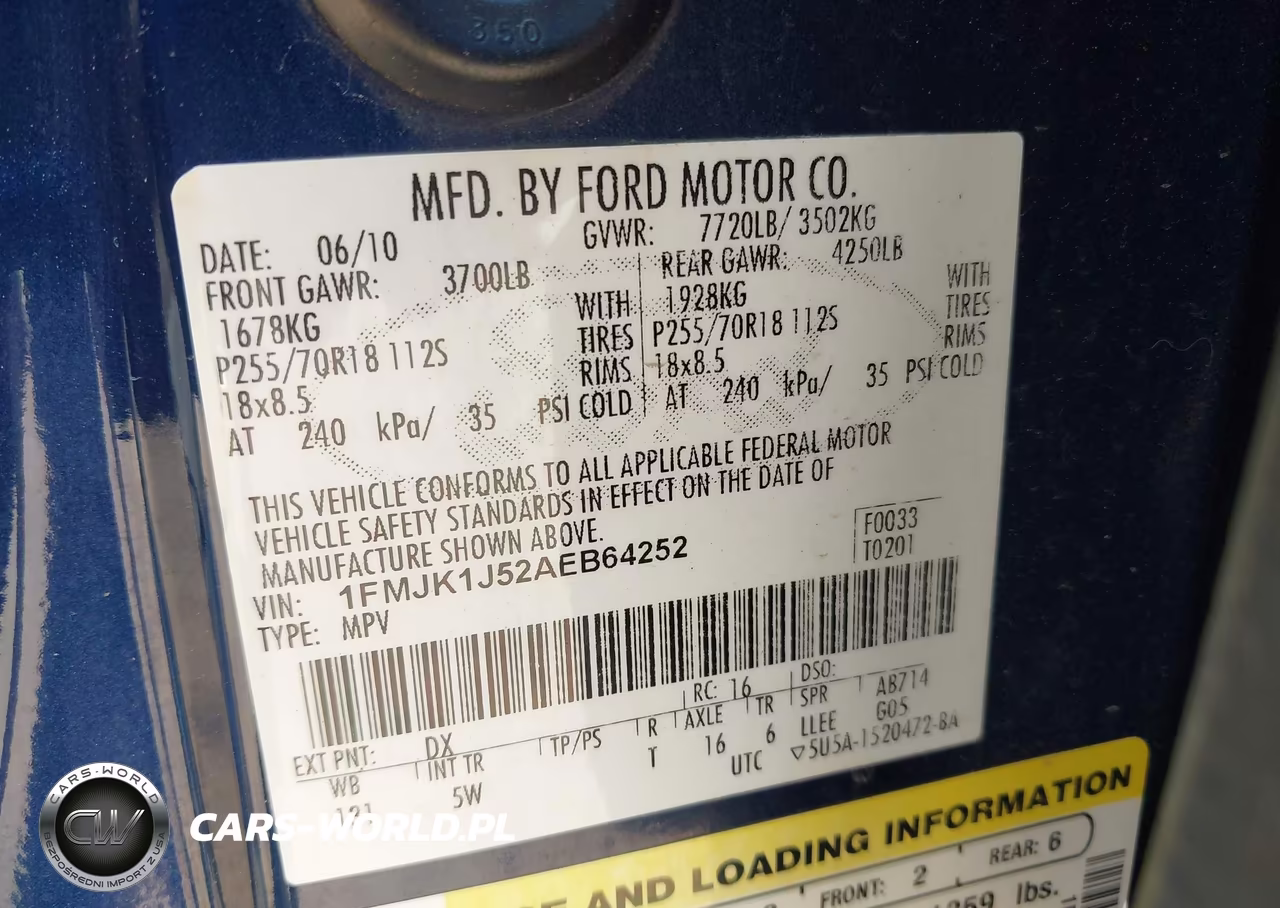 2010 Ford Expedition El King Ranch VIN:1FMJK1J52AEB64252 - 9