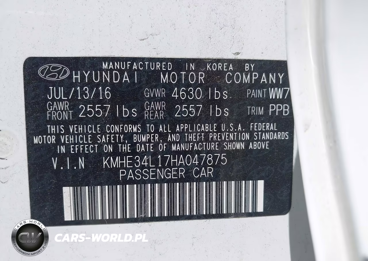 2017 Hyundai Sonata Hybrid Limited VIN:KMHE34L17HA047875 - 9