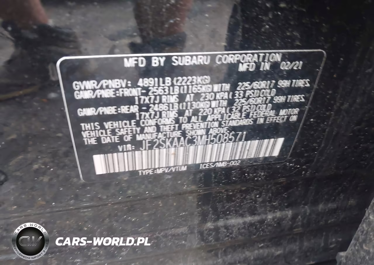 2021 Subaru Forester VIN:JF2SKAAC3MH508571 - 9