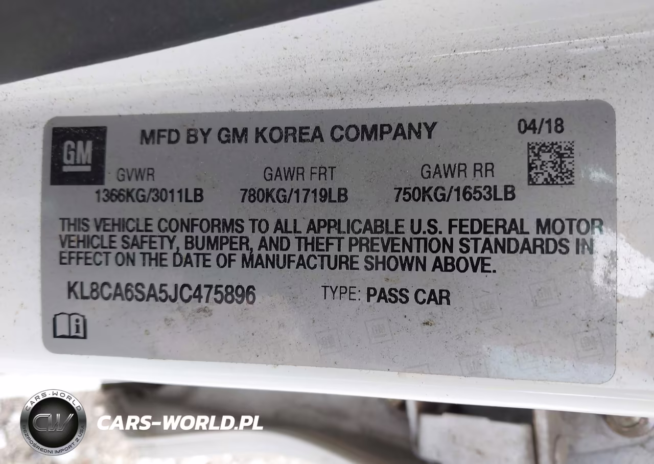 2018 Chevrolet Spark Ls Manual VIN:KL8CA6SA5JC475896 - 9