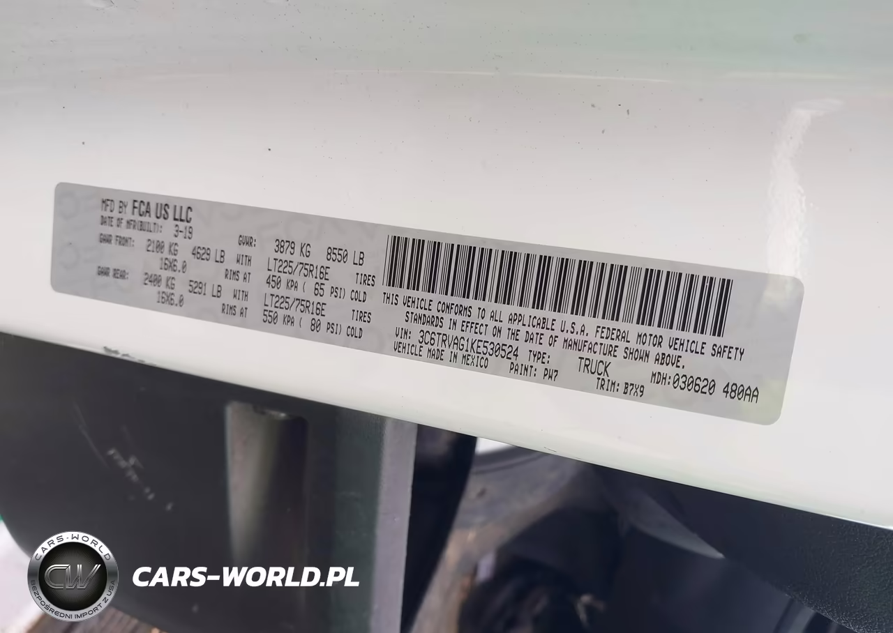 2019 Ram Promaster 1500 Low Roof 136 Wb VIN:3C6TRVAG1KE530524 - 9