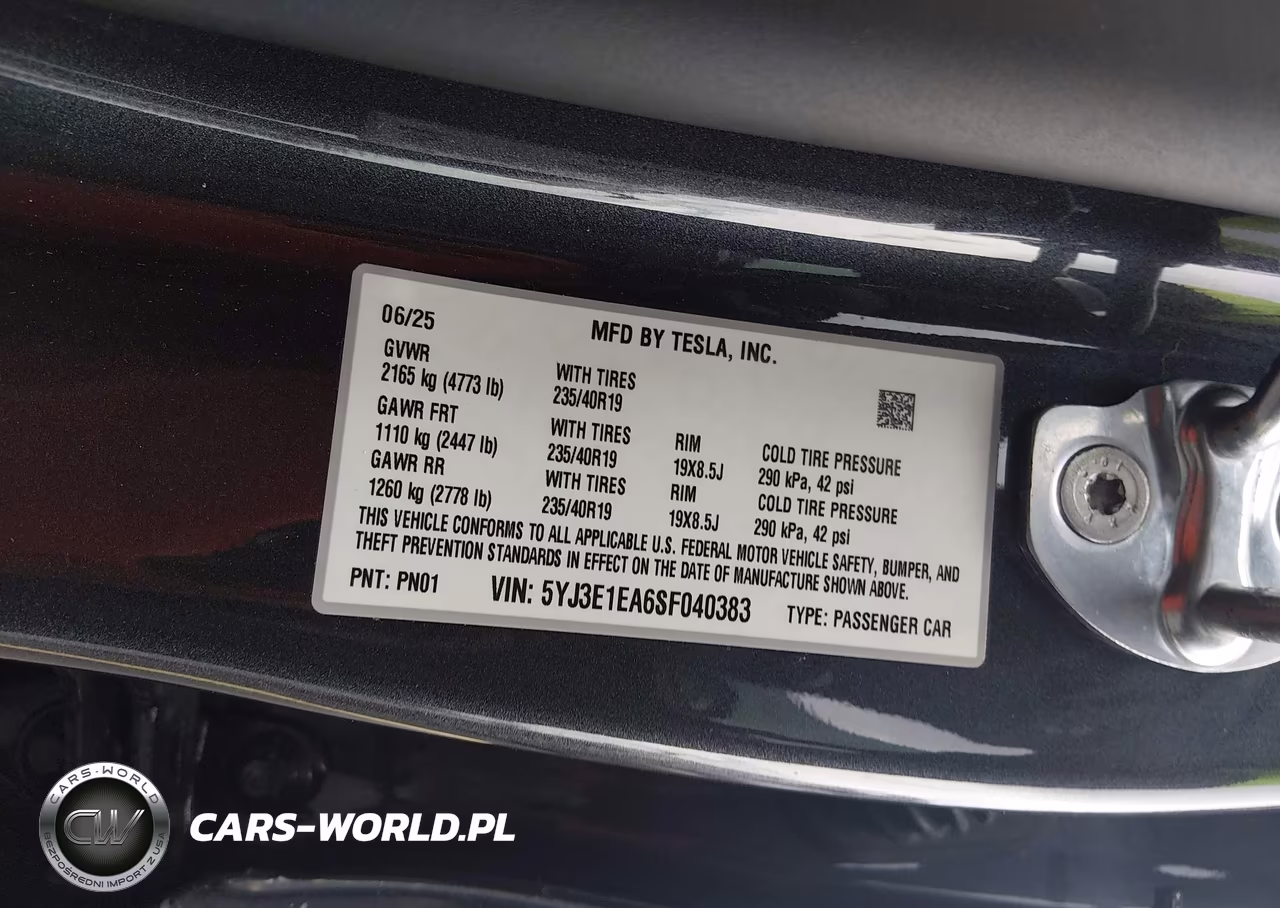 2025 Tesla Model 3 Long Range Rear-Wheel Drive-Standard Rear-Wheel Drive VIN:5YJ3E1EA6SF040383 - 9