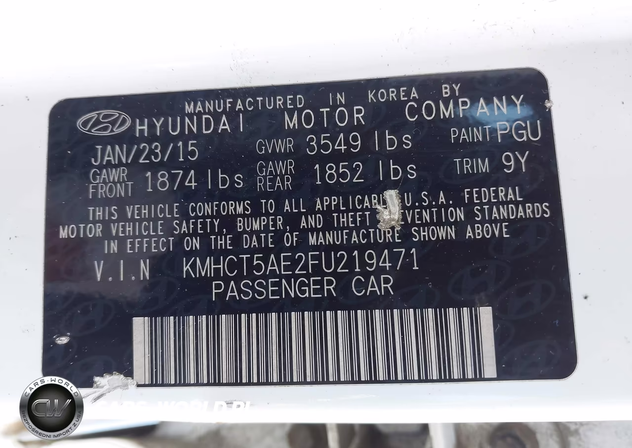 2015 Hyundai Accent Gs VIN:KMHCT5AE2FU219471 - 9